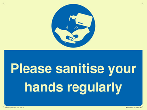 Please sanitise your hands regularly